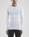 Craft Kompressions-Langarmshirt (enganliegend) Pro Control Unterwäsche weiss Herren